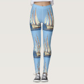 witte zeilschoener leggings (Voorkant)