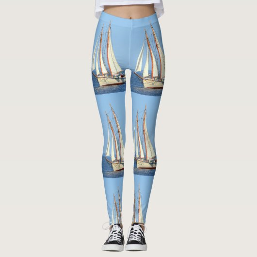 witte zeilschoener leggings (Voorkant)