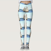 witte zeilschoener leggings (Voorkant)