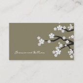 Witte Zen Sakura Kersenbloesem Aziatische bruiloft Plaatskaartje (Achterkant)