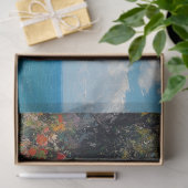 Witte zigeuner karavaan Kust Bloemen Decoupage Tissuepapier (Geschenk)