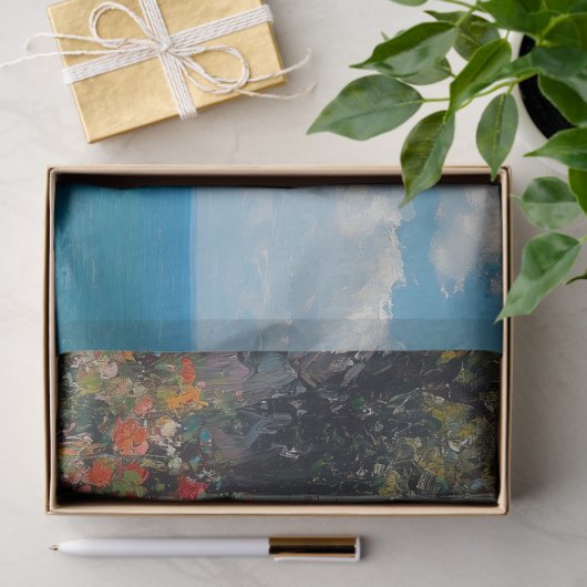 Witte zigeuner karavaan Kust Bloemen Decoupage Tissuepapier (Geschenk)