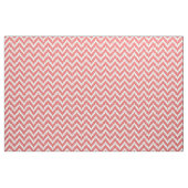 Witte zigzag Ikat & aangepaste koraal achtergrond Stof (Yard (91,4 cm))