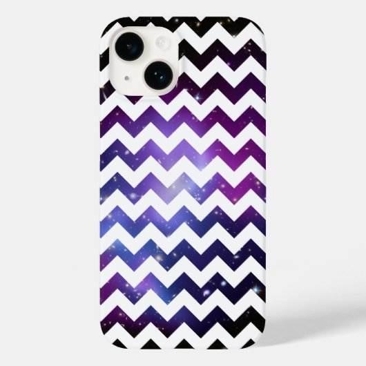 Witte Zigzag Paarse Melkweg Cluster Case-Mate iPhone Case (Achterkant)