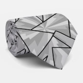 Witte zigzag Stropdas (Opgerold)