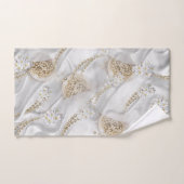 Witte Zijde en Ivory Champaign Pearls Bad Handdoek (Handdoek)