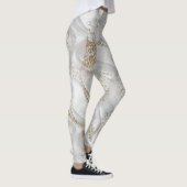 Witte Zijde en Ivory Champaign Pearls Leggings (Rechts)
