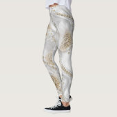 Witte Zijde en Ivory Champaign Pearls Leggings (Links)