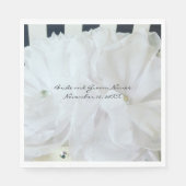 Witte zijderupsen met gestreept achtergrond servetten (Voorkant)