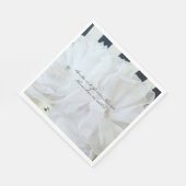 Witte zijderupsen met gestreept achtergrond servetten (Hoek)