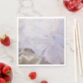 Witte Zijderventilator met parel Servet (Insitu)