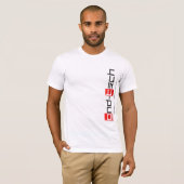 witte zijkant logo t-shirt (Voorkant volledig)