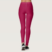 Witte Zijstreep Rode Leggings met Tekst (Achterkant)