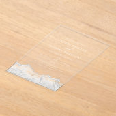 Witte zilveren agaat Elegante moderne bruiloft Acryl Uitnodigingen (Laagn)