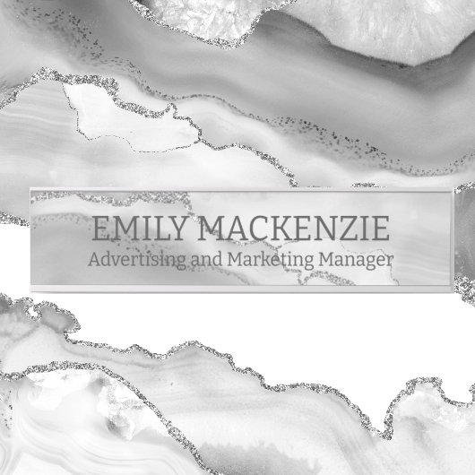 Witte zilveren agaat look Kantoor deurteken Deurbordje