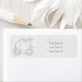 Witte & Zilveren Assepoester Koets Adreslabels Etiket (Insitu)