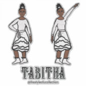 Witte Zilveren Danser #1 Sticker (Voorkant)