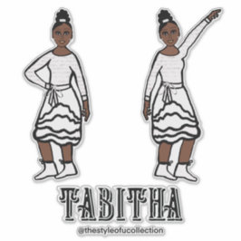 Witte Zilveren Danser #1 Sticker