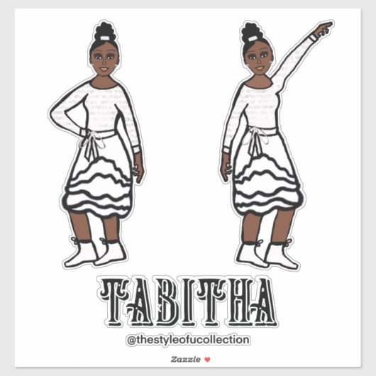 Witte Zilveren Danser #1 Sticker (Vel)