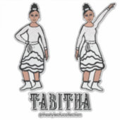 Witte Zilveren Danser #2 Sticker (Voorkant)