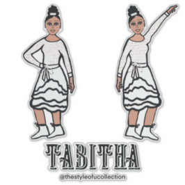 Witte Zilveren Danser #2 Sticker