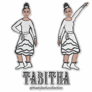 Witte Zilveren Danser #2 Sticker