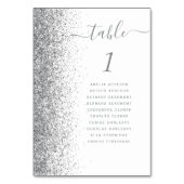 Witte zilveren glitter bruiloft kaart (Voorkant)