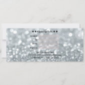 Witte Zilveren Glitter Glam Cadeaubon Kaart (Achterkant)