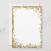 Witte Zilveren Glitter Moderne Bruiloftsshower Kaart (Achterkant)