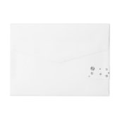 Witte zilveren glitter Stippen Kaart wikkel rond l Omwikkelbaar Adreslabel (Achterkant)