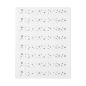 Witte zilveren glitter Stippen Kaart wikkel rond l Omwikkelbaar Adreslabel (Vel)