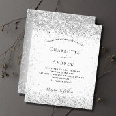 Witte zilveren glitter-wedstrijd flyer