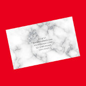 Witte zilveren marmer-elegante glans designer visitekaartje