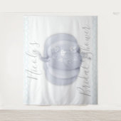 Witte Zilveren Pompoen Verhaalboek Bruidstape Wandkleed (Voorkant)