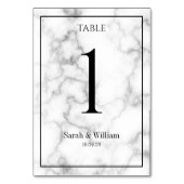 Witte & Zilveren Vene Marmeren bruiloft Kaart (Achterkant)