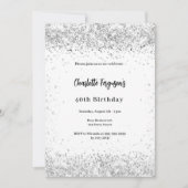 Witte zilveren verjaardag kaart (Voorkant)