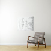 Witte & Zilveren Vrijgezellenfeesten Achtergrond F Wandkleed (In Situ (horizontaal))