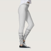 Witte Zilveren Zebra Wilde Dierprint Exotische Gla Leggings (Rechts)