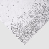 Witte zilverglitterssparren tissuepapier (Detail)