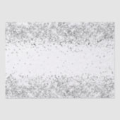 Witte zilverglitterssparren tissuepapier (Voorkant)