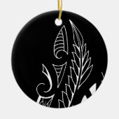 Witte zilvervis Nieuw-Zeelandse nationale symboolk Keramisch Ornament (Voorkant)