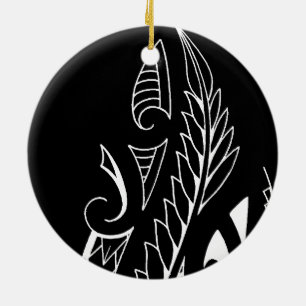 Witte zilvervis Nieuw-Zeelandse nationale symboolk Keramisch Ornament