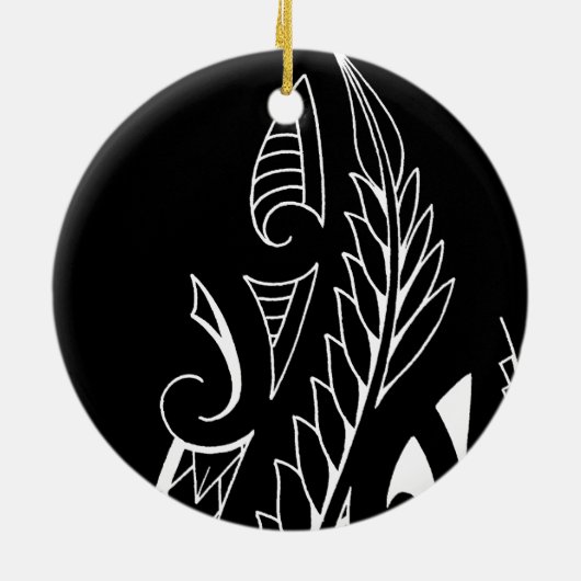 Witte zilvervis Nieuw-Zeelandse nationale symboolk Keramisch Ornament (Achterkant)