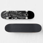 Witte zilvervis Nieuw-Zeelandse nationale symboolk Skateboard (Horizontaal)