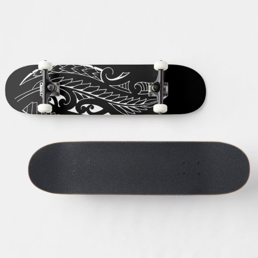 Witte zilvervis Nieuw-Zeelandse nationale symboolk Skateboard (Horizontaal)