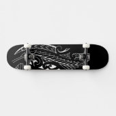 Witte zilvervis Nieuw-Zeelandse nationale symboolk Skateboard (Horizontaal)