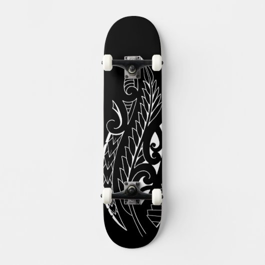 Witte zilvervis Nieuw-Zeelandse nationale symboolk Skateboard (Voorkant)