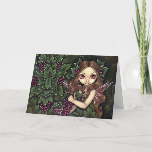 "Witte Zinfandel" Wenskaart Kaart (Voorkant)