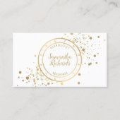 Witte Zodiac Astrologie gouden sterren Visitekaartje (Voorkant)