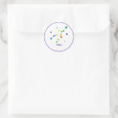 Witte Zodiac Virgo Rainbow Sticker (Tas)